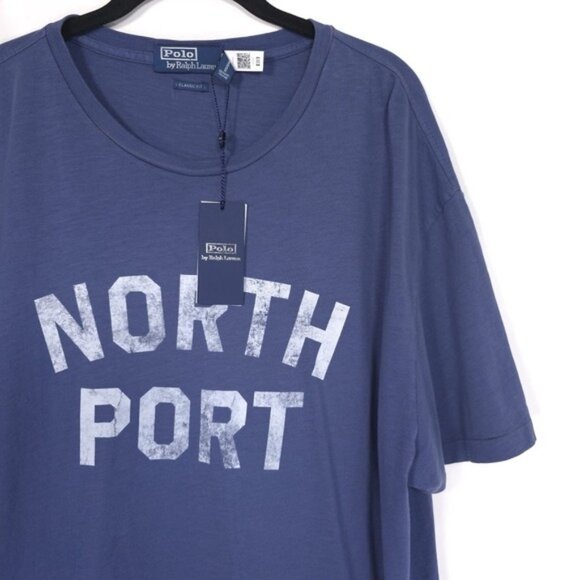 NWT POLO RALPH LAUREN Men's XL Classic Fit T-Shirt NORTH PORT Garment Dyed Navy - Picture 10 of 15